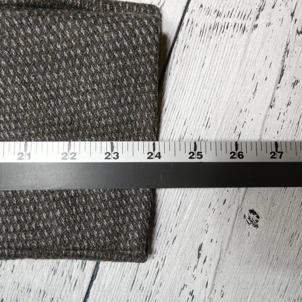 Zanella Blazer Mens 41R Gray Wool Tweed Check Sport Coat Three Button Made Italy